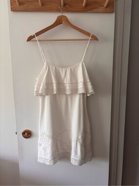 Zara linen embroidered dress